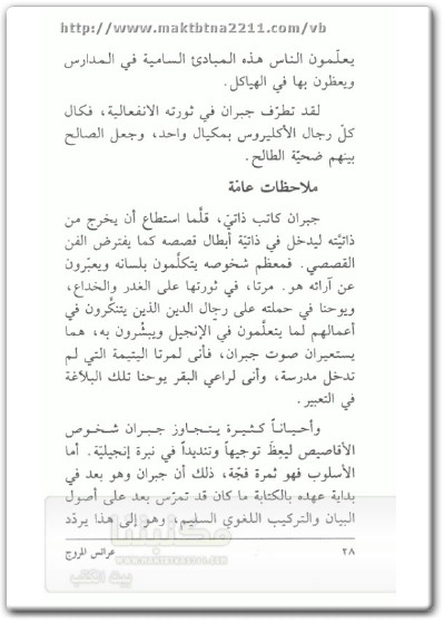 عرائس المروج - تأليف جبران خليل جبران (1) www.Electro75.com المكتبة نت