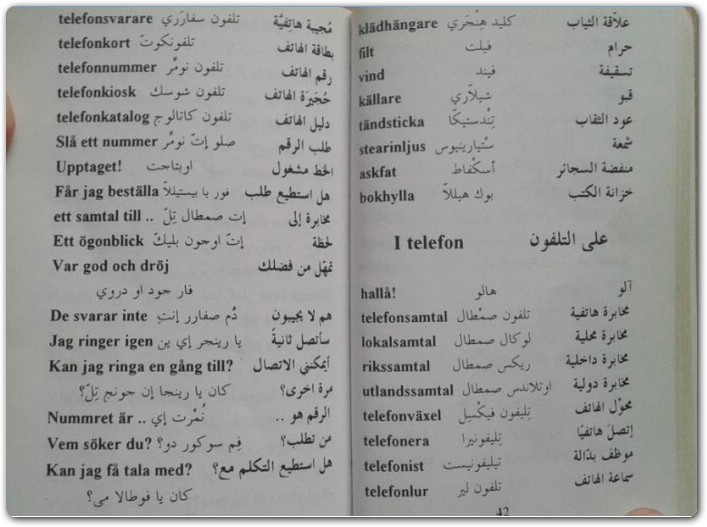 دليل اللغة السويدية ، تعلم السويدية في عشرة ايام (3)