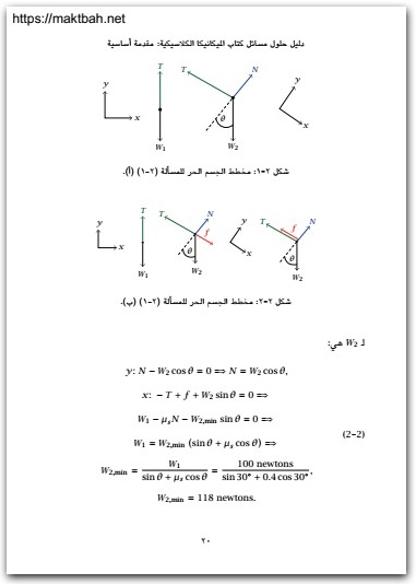 كتاب دليل حلول مسائل كتاب الميكانيكا الكلاسيكية مقدمة أساسية - تأليف لاري جلادني (3)